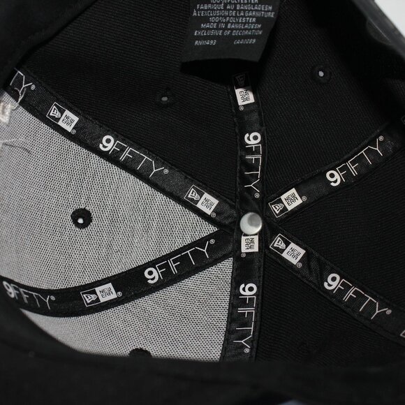 New Era 100% Polyester Black TA/FB Baseball Cap Hat One Size Adjustable Snapback - Picture 7 of 9